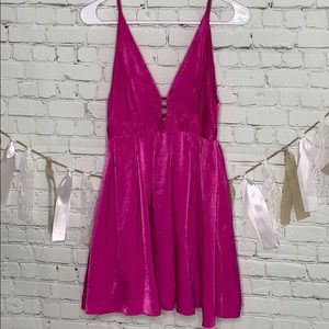 Free People Dress Gabby’s Party All Night hot pink Dress sz 0
